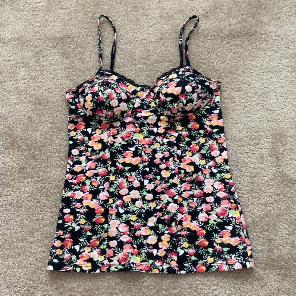 Candie's floral tank top (barely worn)